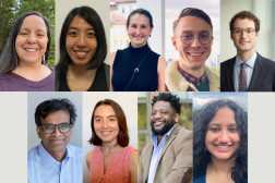 Top row, left to right: Sonya Atalay, Anna Huang, Elena Kempf, Matthias Michel, and Jacob Moscona. Bottom row, left to right: Senhil Mullainathan, Elise Newman, Oliver Rollins, and Ishani Saraf. Credits: Photos courtesy of the subjects.